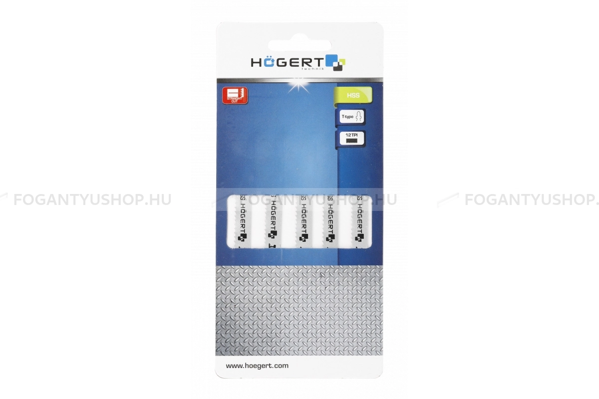 HÖGERT HT6D671 5db-os Szúrófűrészlap dekopír fűrészlap fémhez precíz vágáshoz 76 12 TPI HSS - Kézifűrészek, dekopír fűrész lapok