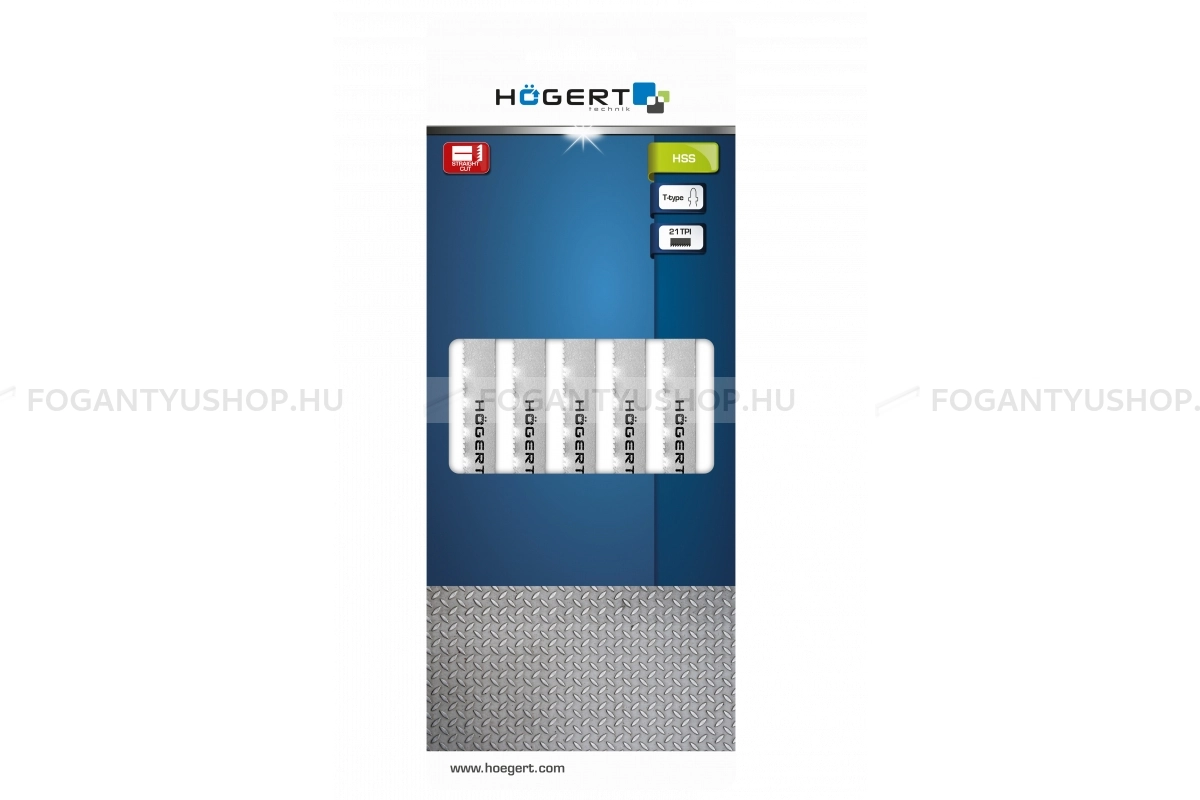 HÖGERT HT6D673 5db-os Szúrófűrészlap dekopír fűrészlap fémhez precíz vágáshoz 132 21 TPI HSS - Kézifűrészek, dekopír fűrész lapok