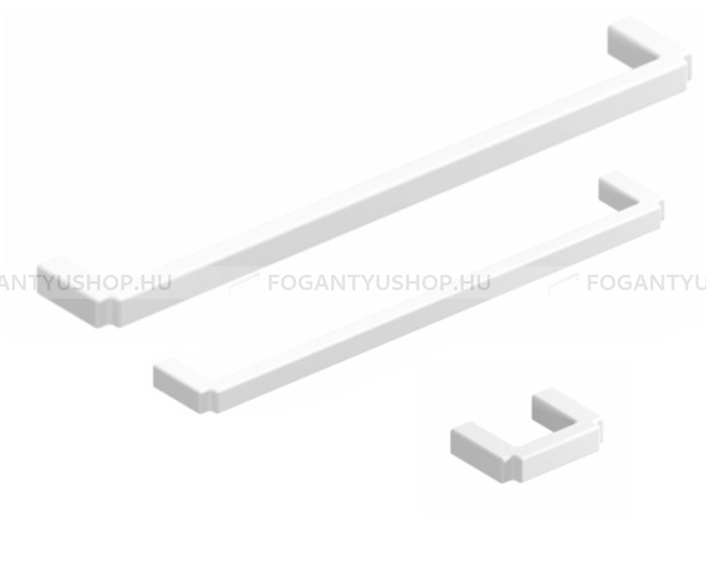 RUJZ DESIGN Bútorfogantyú - 722.09 Festett - Festett fehér WhiteL - Zamak fém ötvözet - Több méretben gyártott színes fém bútorfogantyú