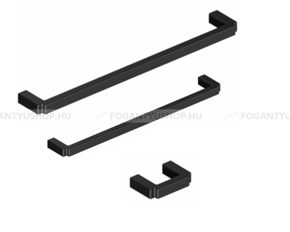 RUJZ DESIGN Fogantyú - 722.09 Festett - Festett fekete BlackL - Zamak fém ötvözet - Több méretben gyártott színes fém bútorfogantyú