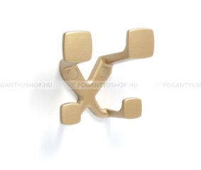RUJZ DESIGN Fogas, kabátakasztó - 28 mm - 40.003 - Szálcsiszolt arany - Zamak fém ötvözet